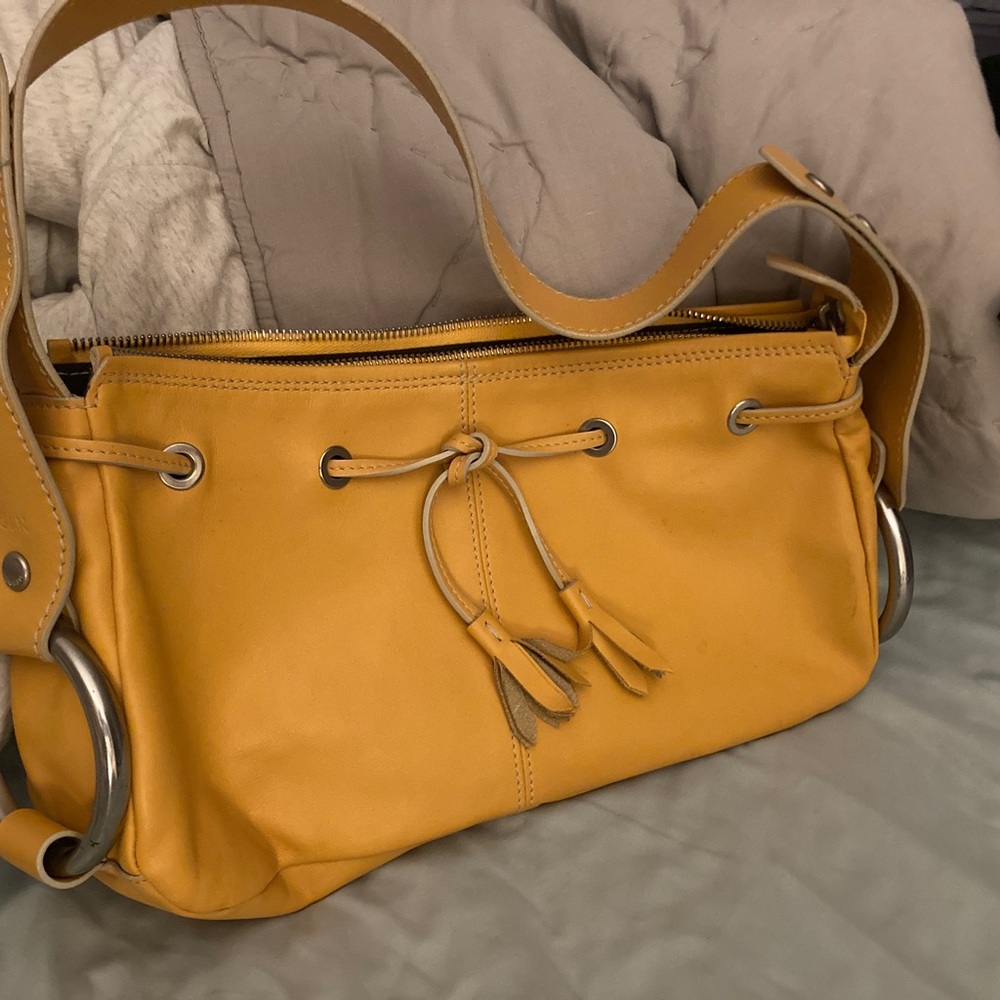 Hogan canary yellow handbag